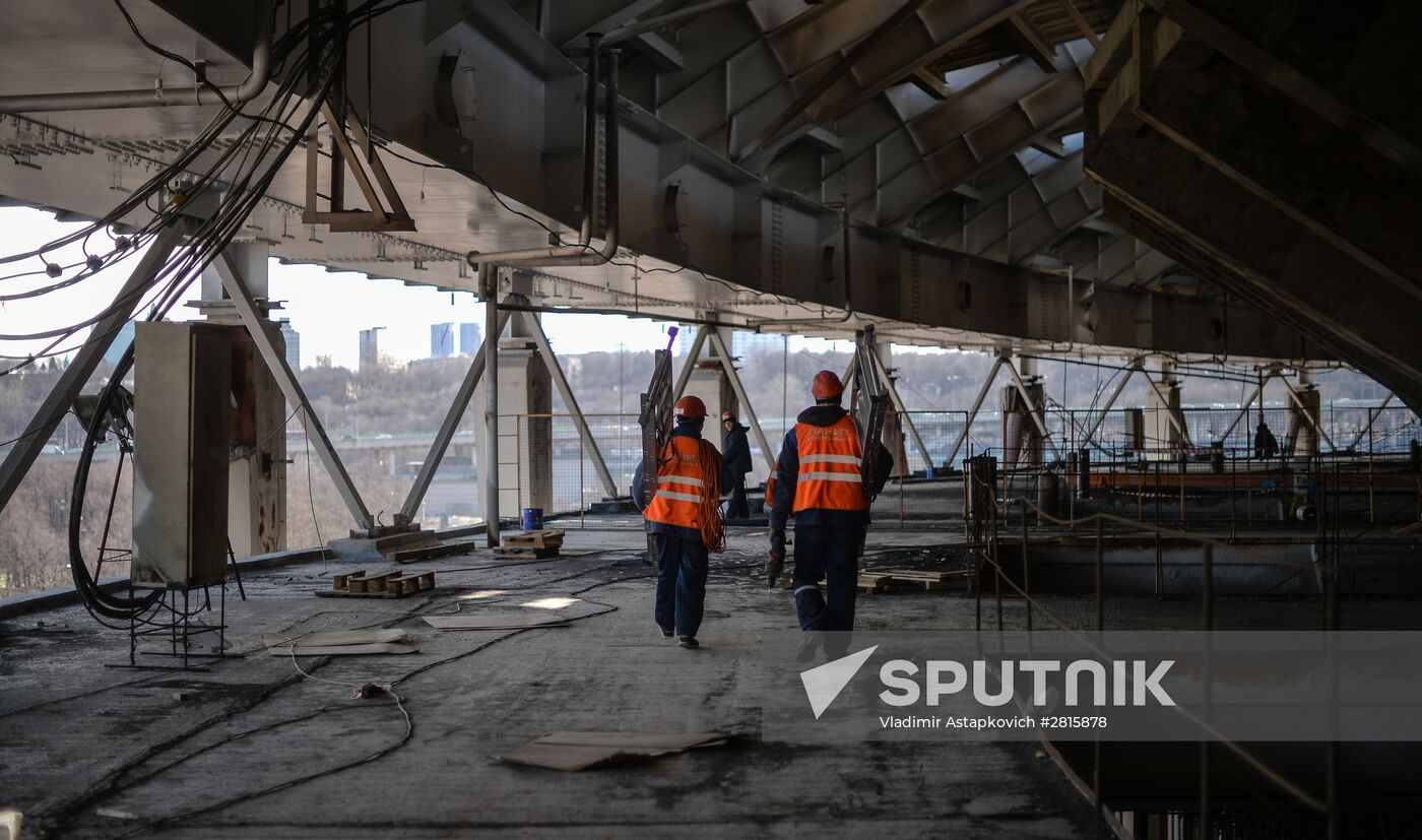 Luzhniki Stadium under reconstruction