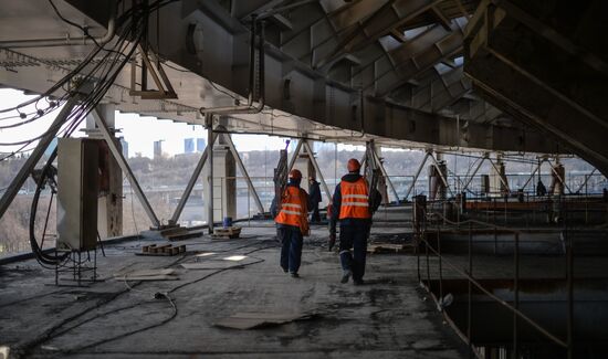 Luzhniki Stadium under reconstruction