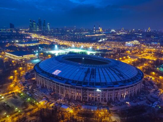 Luzhniki Stadium under reconstruction