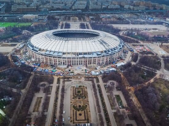 Luzhniki Stadium under reconstruction