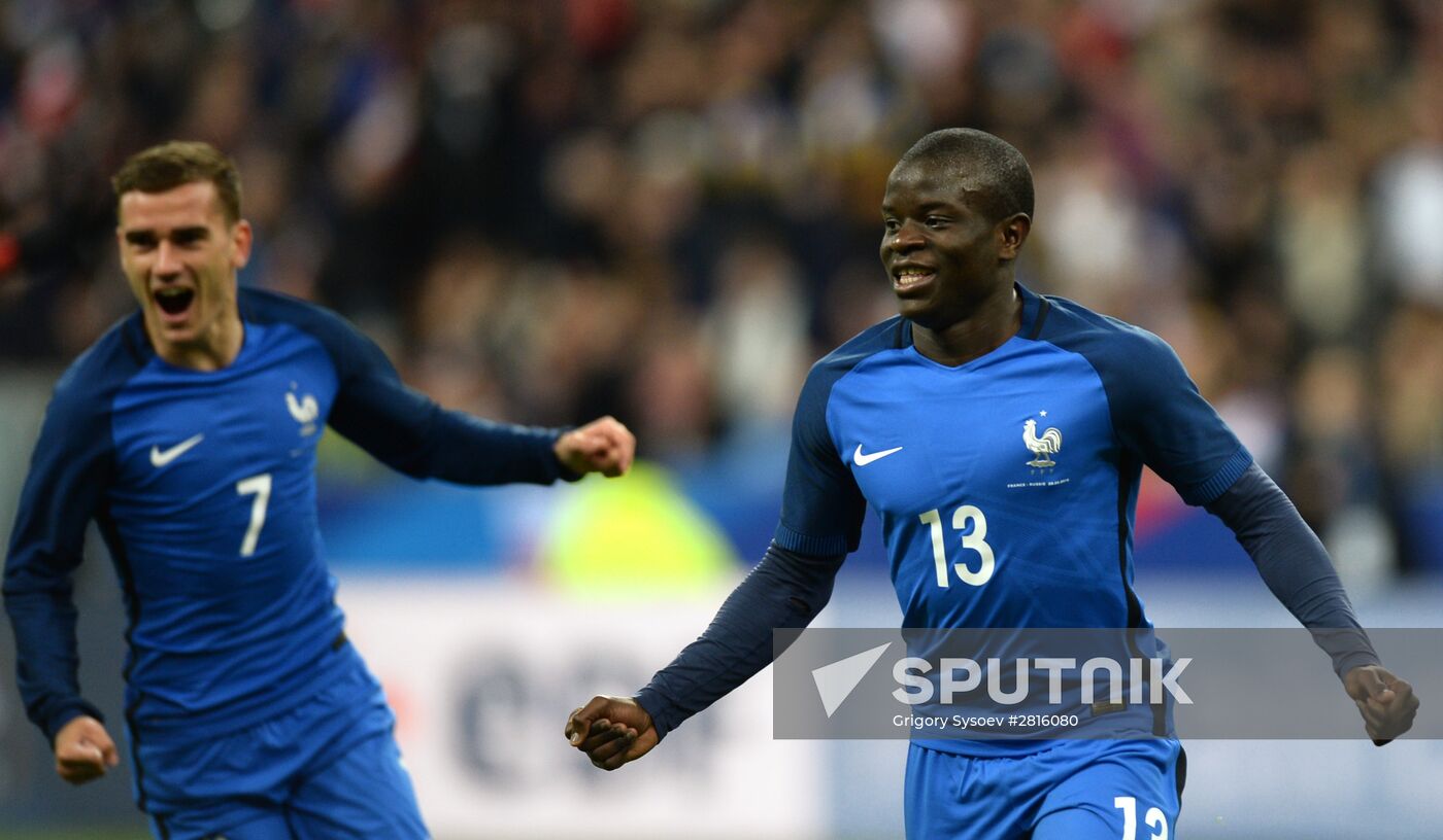 Football. Friendly. France vs Russia