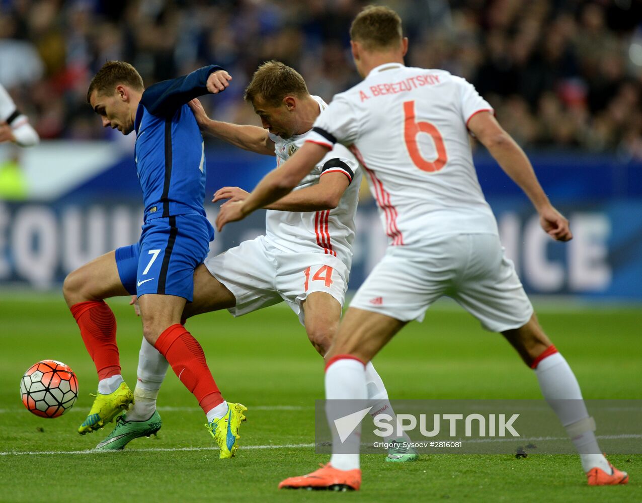 Football. Friendly. France vs Russia