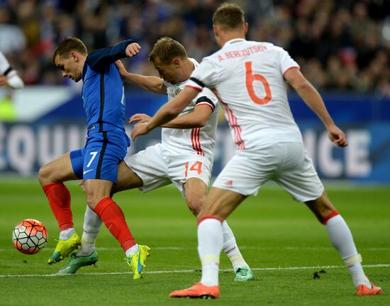 Football. Friendly. France vs Russia