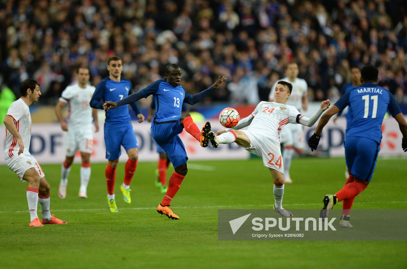Football. Friendly. France vs Russia