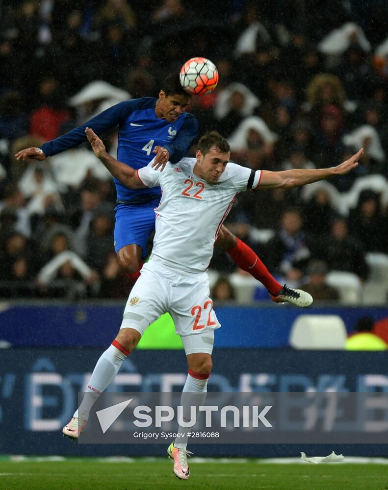 France vs. Russia friendly football match