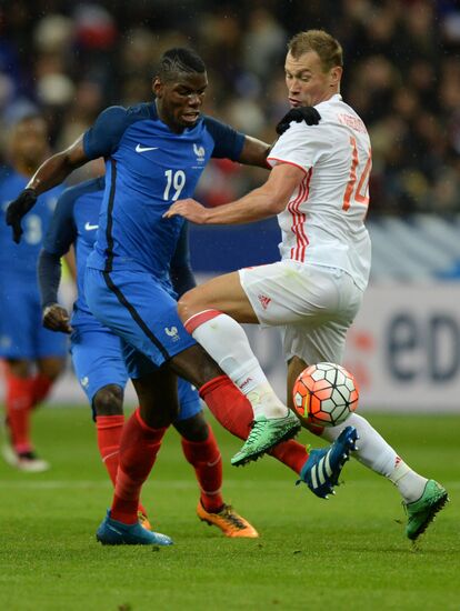 France vs. Russia friendly football match