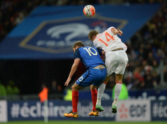 France vs. Russia friendly football match