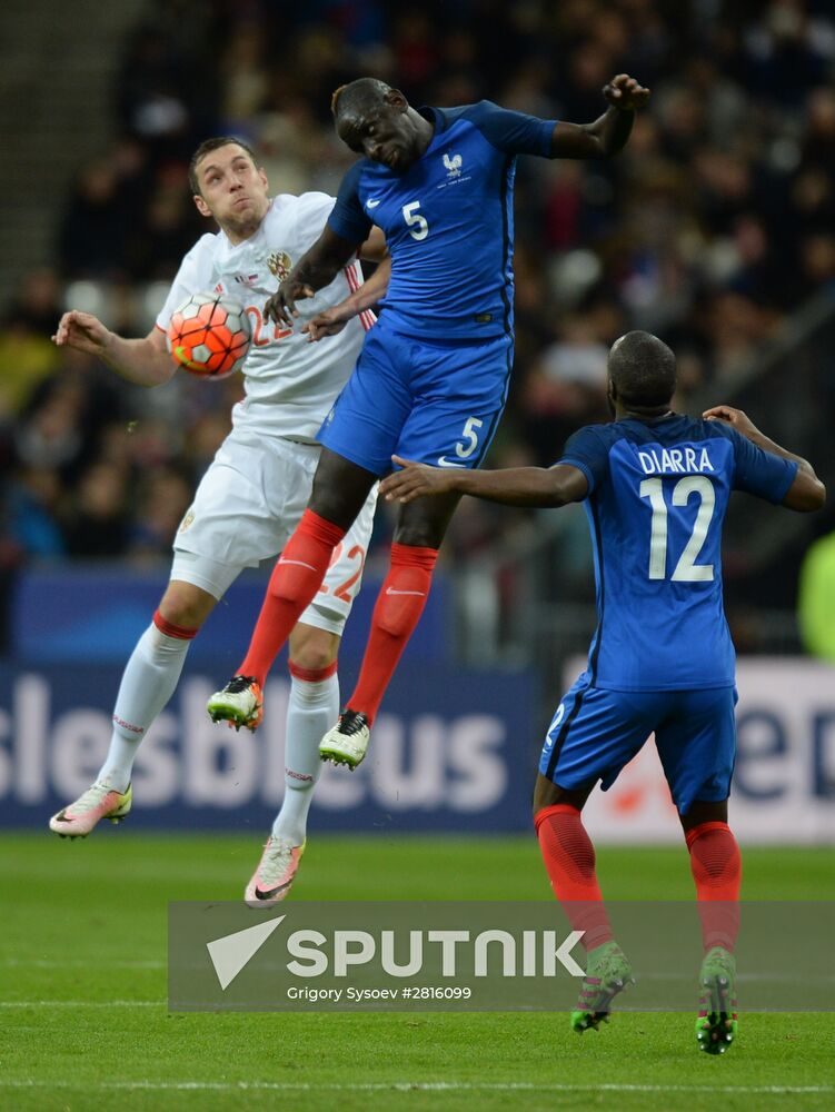 France vs. Russia friendly football match