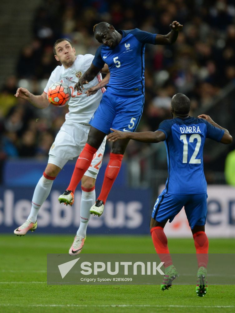 France vs. Russia friendly football match