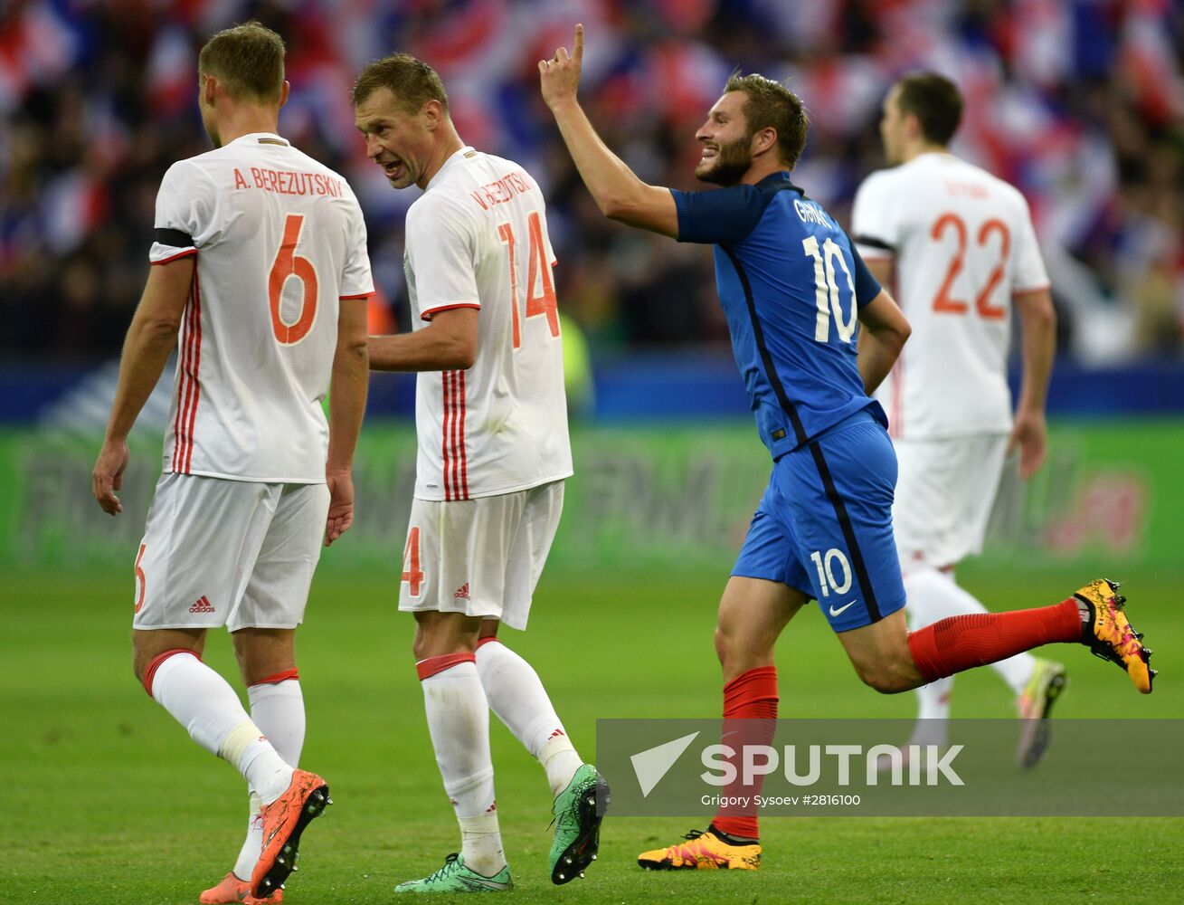 France vs. Russia friendly football match