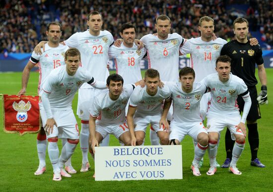 France vs. Russia friendly football match