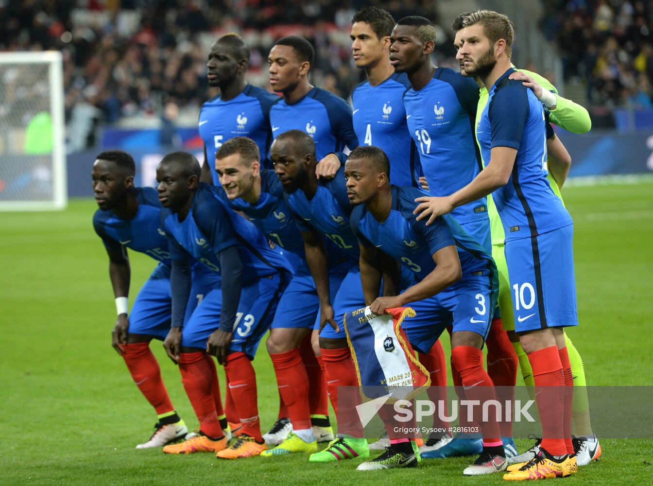 France vs. Russia friendly football match
