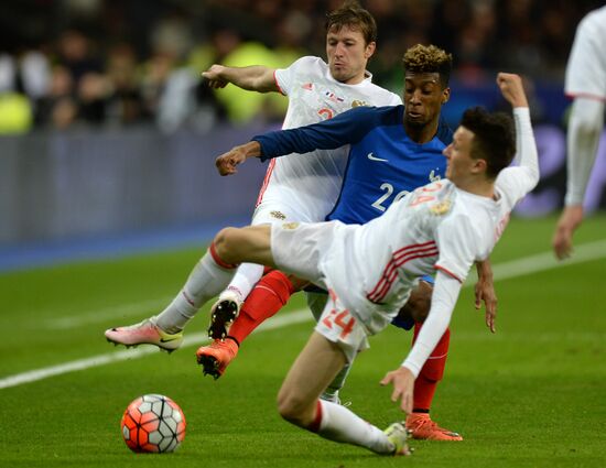 France vs. Russia friendly football match
