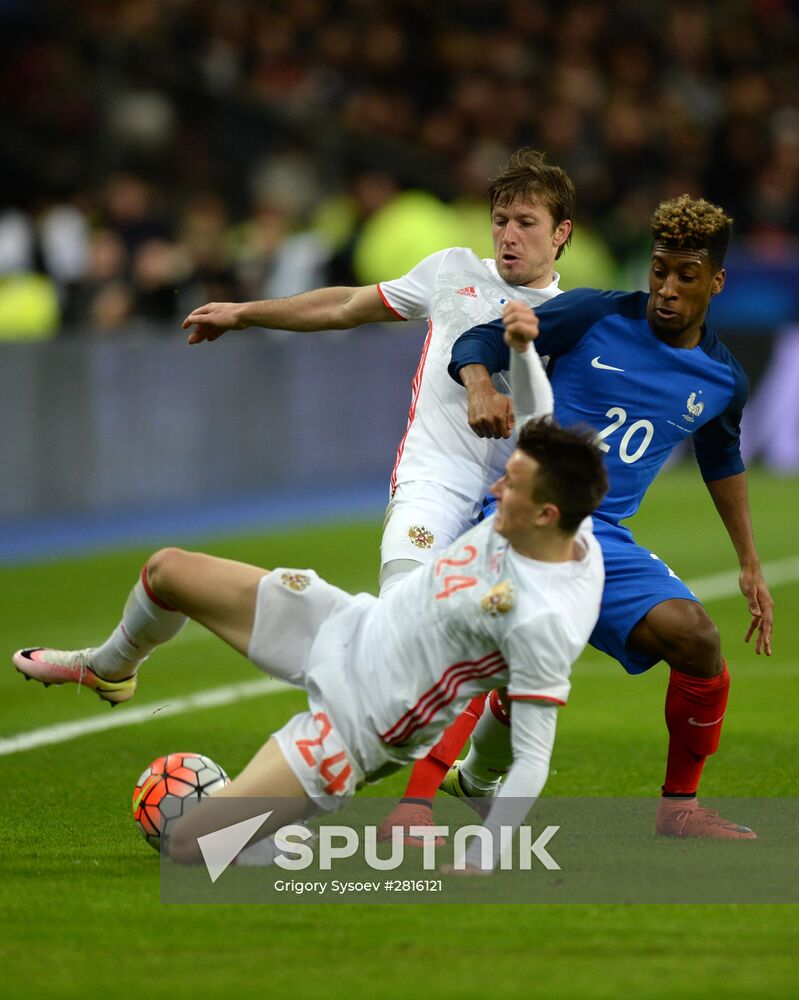 France vs. Russia friendly football match