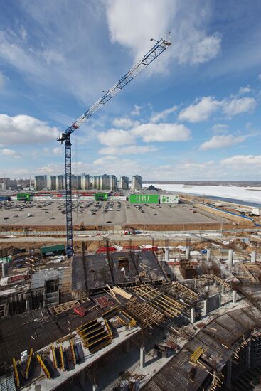 Nizhny Novgorod Stadium under construction