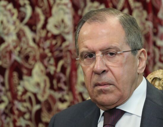 Foreign Minister Sergey Lavrov meets with Future Movement party leader Saad Hariri