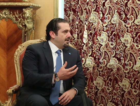 Foreign Minister Sergey Lavrov meets with Future Movement party leader Saad Hariri