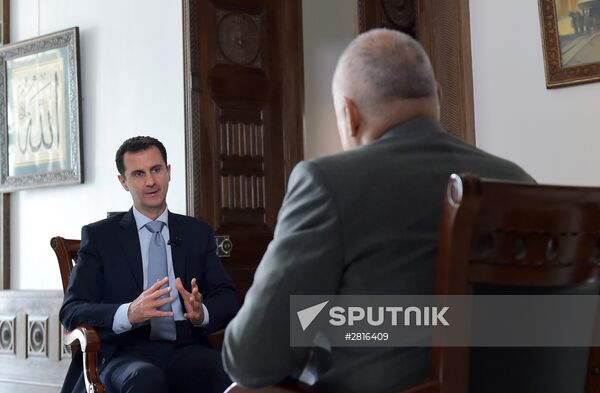 Syrian President Bashar al-Assad's interview with Rossiya Segodnya Director General Dmitry Kiselev