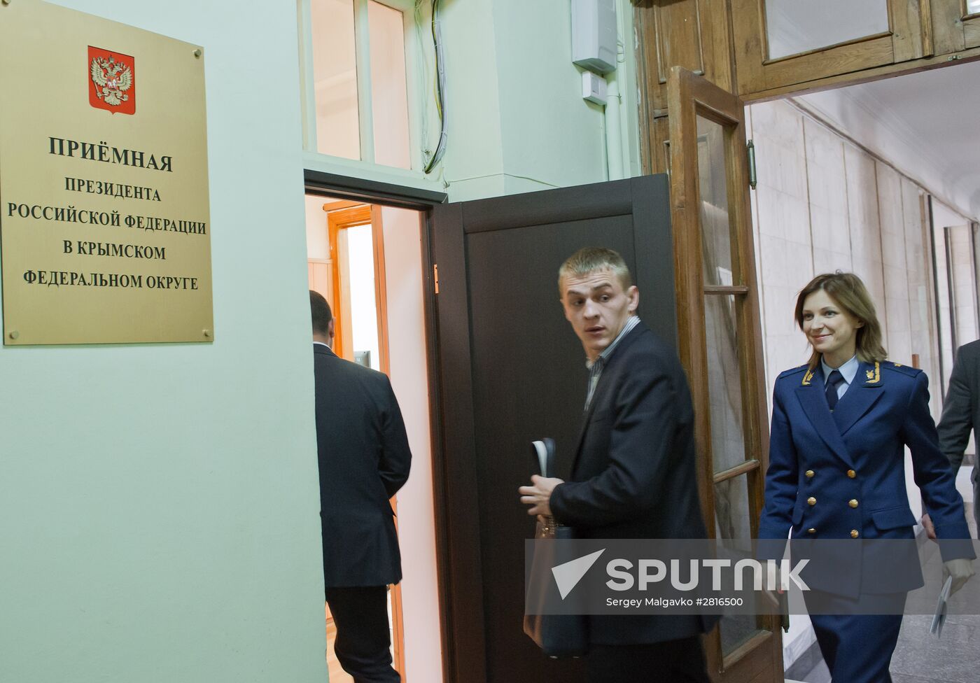 Crimea's Prosecutor General Natalya Poklonskaya receives citizens to discuss private matters
