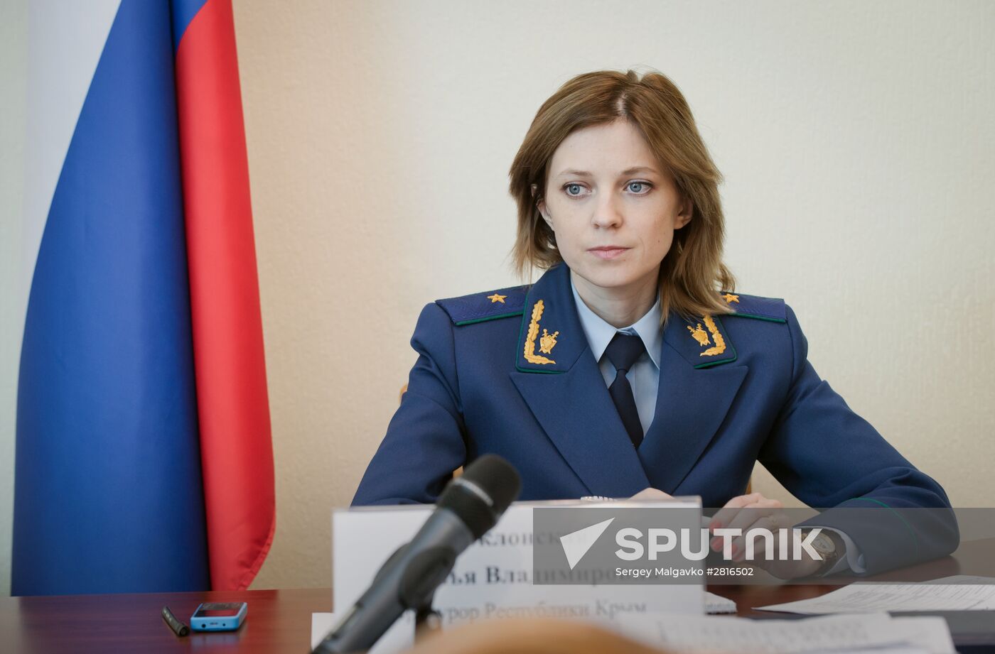 Crimea's Prosecutor General Natalya Poklonskaya receives citizens to discuss private matters