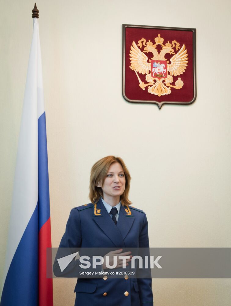 Crimea's Prosecutor General Natalya Poklonskaya receives citizens to discuss private matters