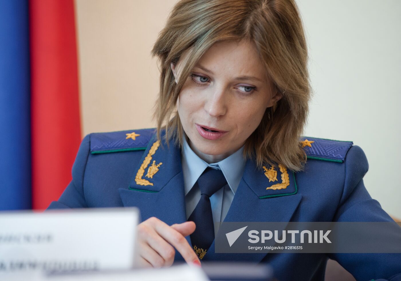 Crimea's Prosecutor General Natalya Poklonskaya receives citizens to discuss private matters