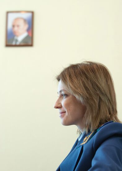 Crimea's Prosecutor General Natalya Poklonskaya receives citizens to discuss private matters