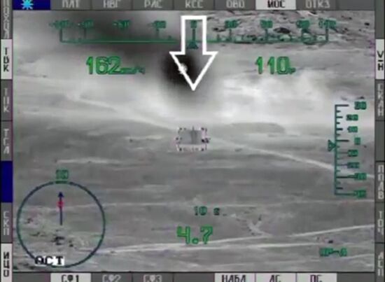 Russian Mi-28N helicopters use anti-tank missiles in Syria