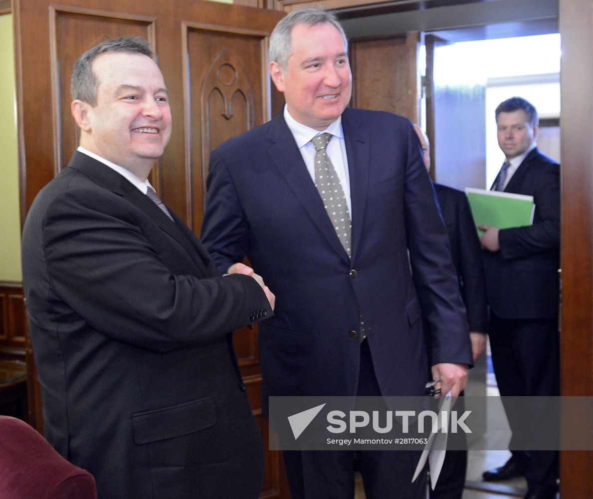 Deputy Prime Minister Rogozin meets with Ivica Dačić, First Deputy Prime Minister of Serbia