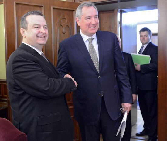 Deputy Prime Minister Rogozin meets with Ivica Dačić, First Deputy Prime Minister of Serbia