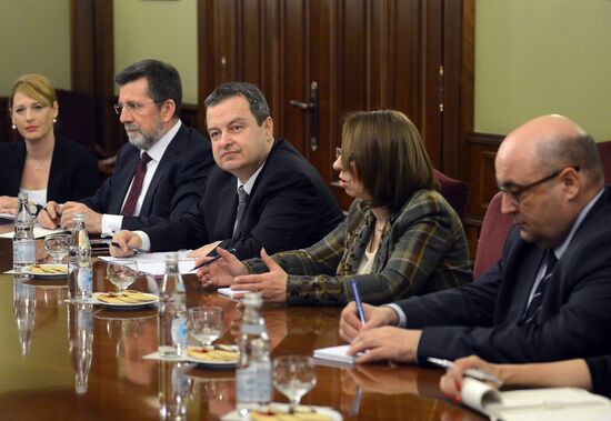 Deputy Prime Minister Rogozin meets with Ivica Dačić, First Deputy Prime Minister of Serbia