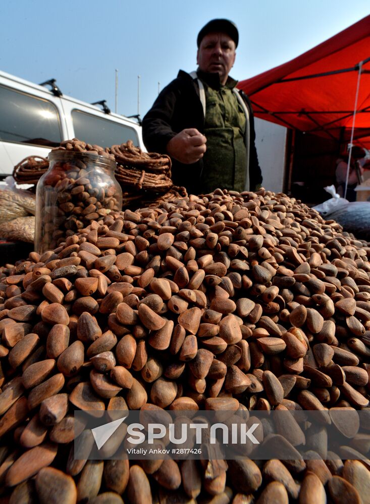 Food market in Vladivostok's central square