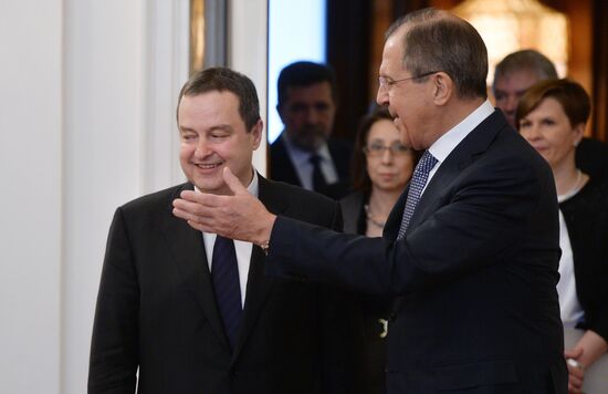 Sergei Lavrov meets with Serbian Foreign Minister Ivica Dacic