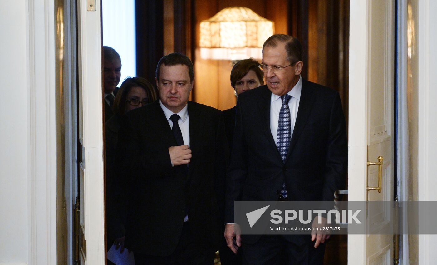 Sergei Lavrov meets with Serbian Foreign Minister Ivica Dacic