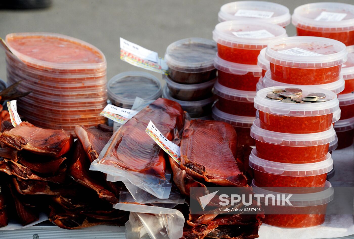 Food market in Vladivostok's central square