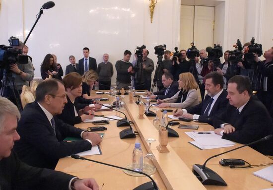 Sergei Lavrov meets with Serbian Foreign Minister Ivica Dacic