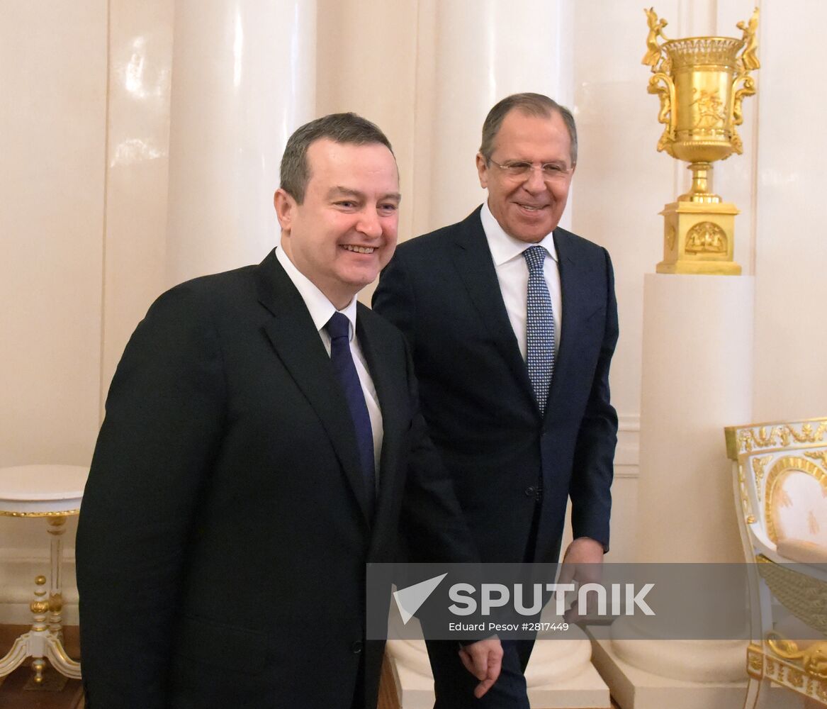 Sergei Lavrov meets with Serbian Foreign Minister Ivica Dacic