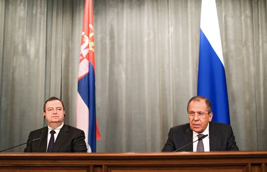 Sergei Lavrov meets with Serbian Foreign Minister Ivica Dacic