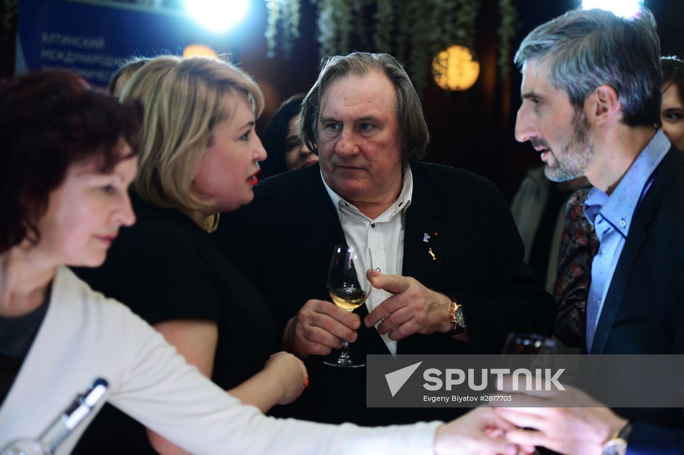 Gerard Depardieu at Crimean wine tasting