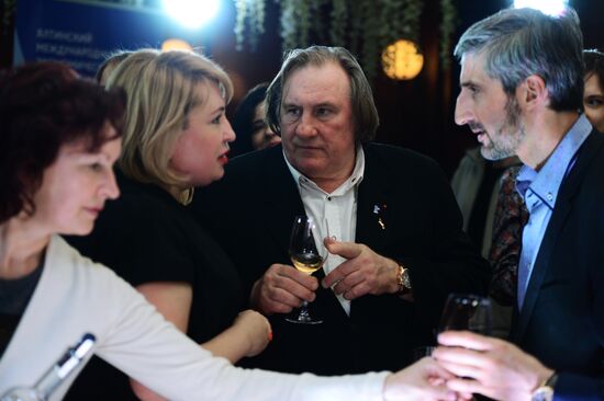 Gerard Depardieu at Crimean wine tasting