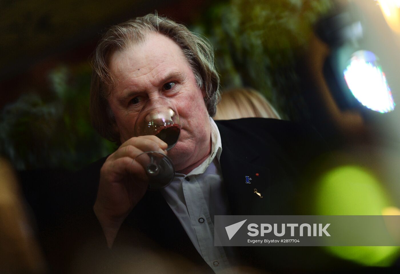 Gerard Depardieu at Crimean wine tasting