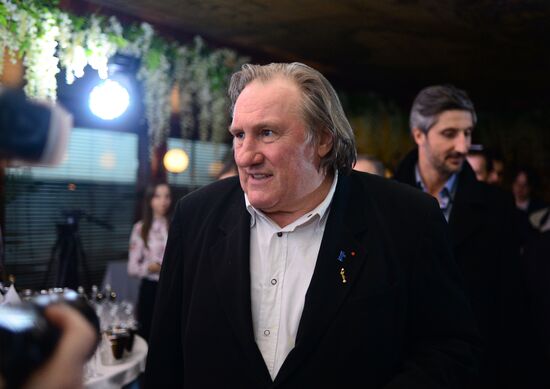 Gerard Depardieu at Crimean wine tasting