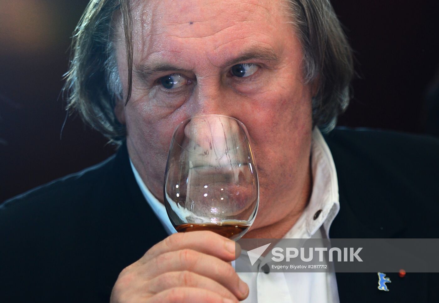 Gerard Depardieu at Crimean wine tasting