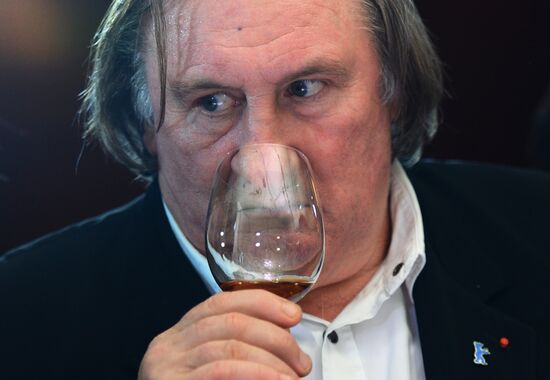 Gerard Depardieu at Crimean wine tasting