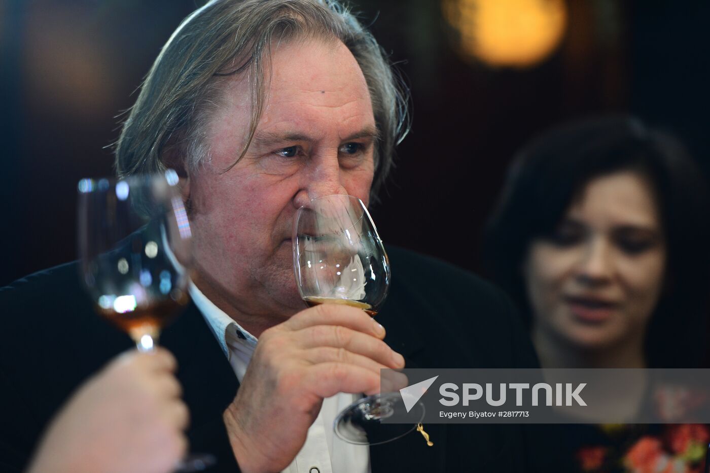 Gerard Depardieu at Crimean wine tasting
