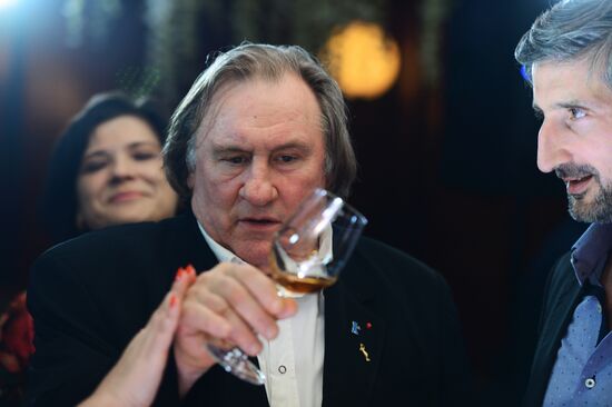 Gerard Depardieu at Crimean wine tasting