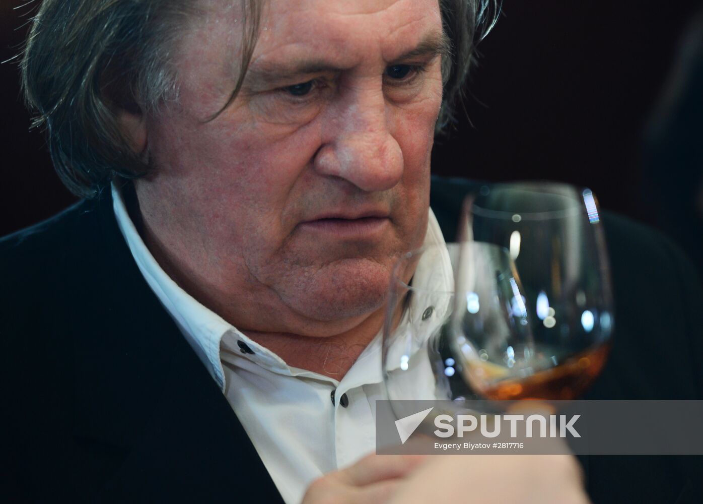 Gerard Depardieu at Crimean wine tasting