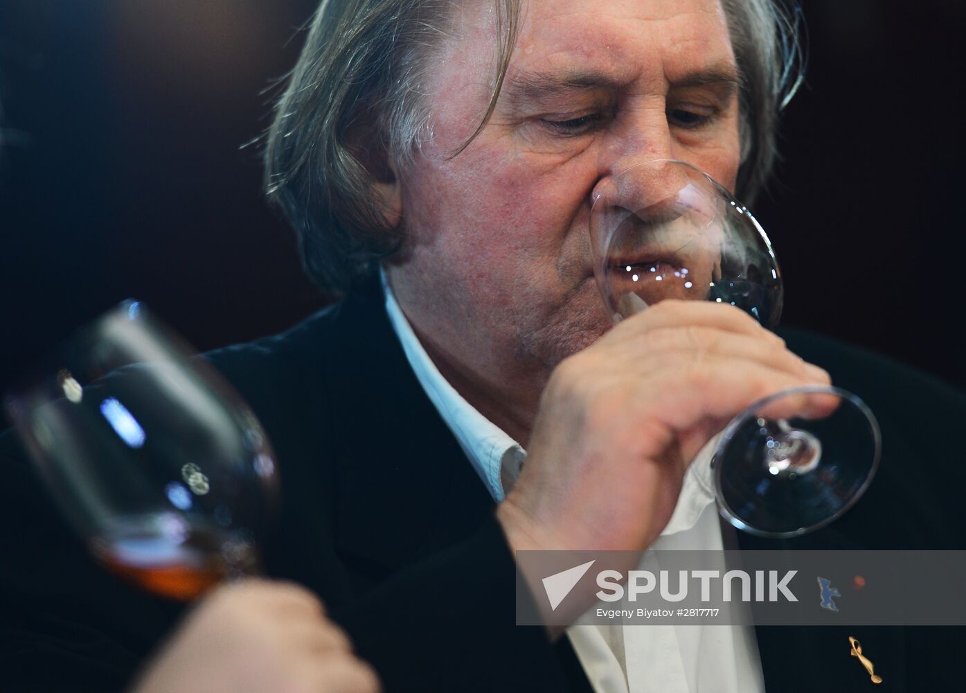 Gerard Depardieu at Crimean wine tasting