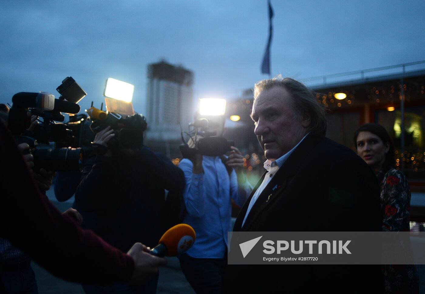 Gerard Depardieu at Crimean wine tasting