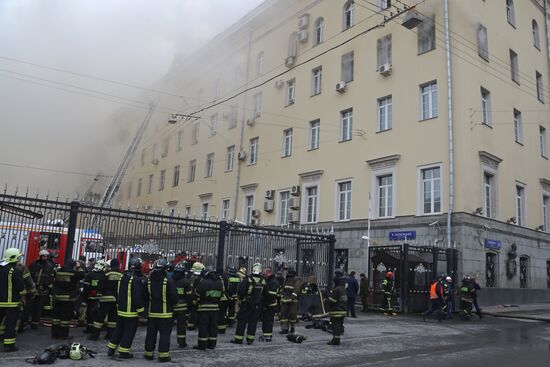 Fire in Moscow's Defense Ministry building
